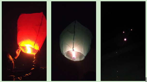 鈺鑫電氣團(tuán)隊(duì)放飛孔明燈